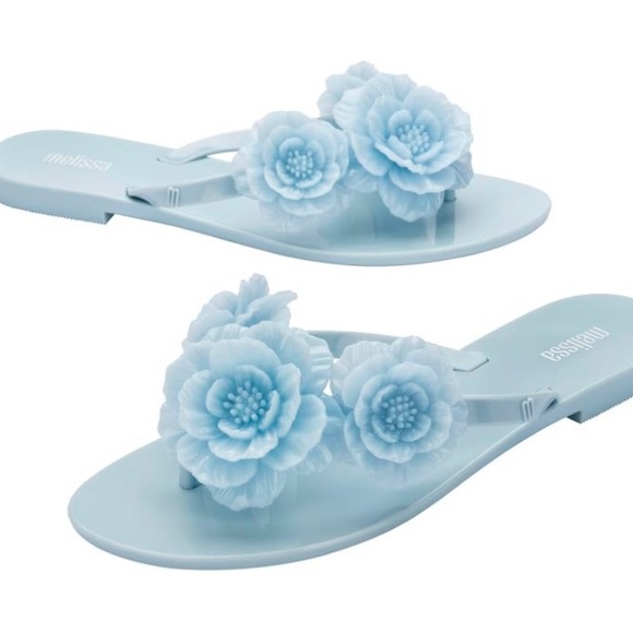 Melissa Harmonic Springtime Flip Flop Blue - Picture 6 of 6
